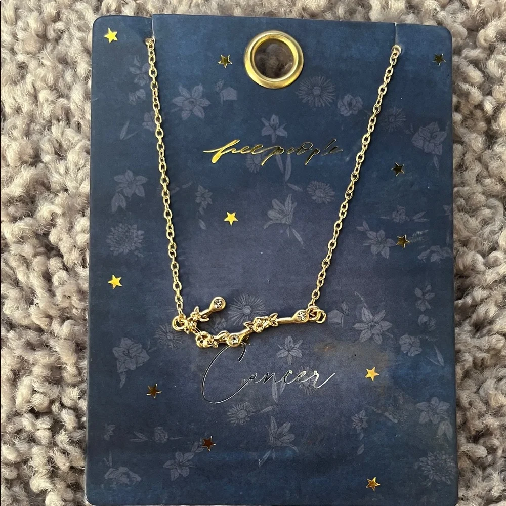 Free People Gold Astrology Necklace in Cancer - Picture 5 of 6